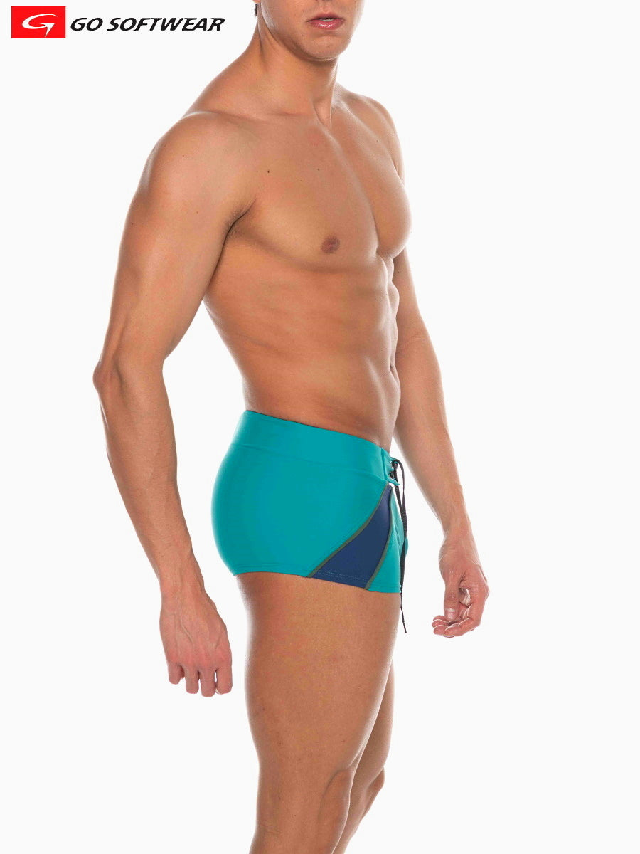 Go Softwear 4547 Men's Zanzibar Square-Cut Swim - Teal