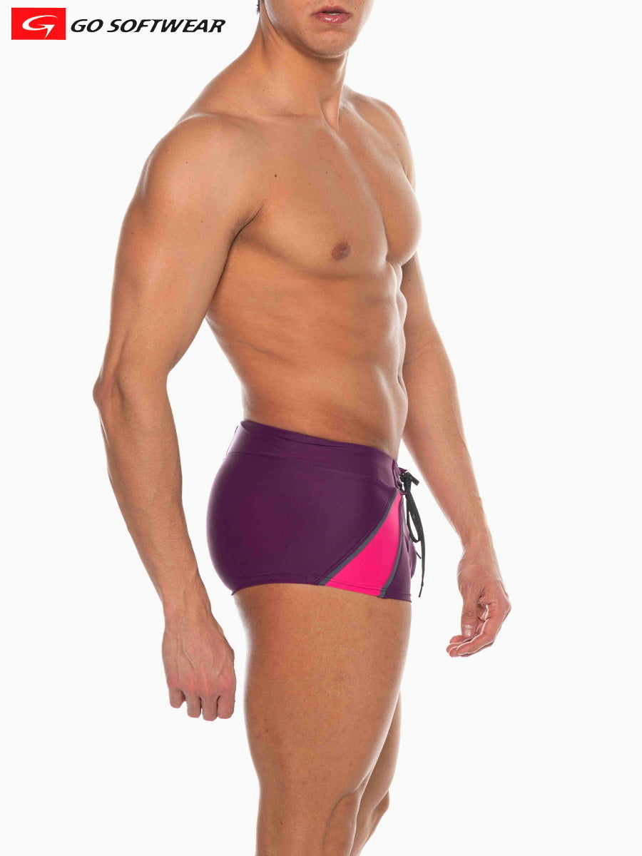 Go Softwear 4547 Men's Zanzibar Square-Cut Swim - Plum