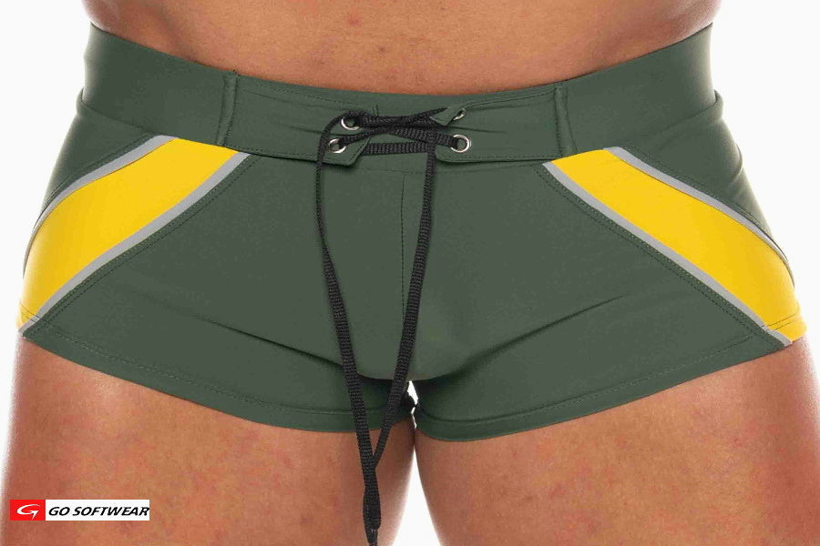 Go Softwear 4547 Men's Zanzibar Square-Cut Swim - Olive