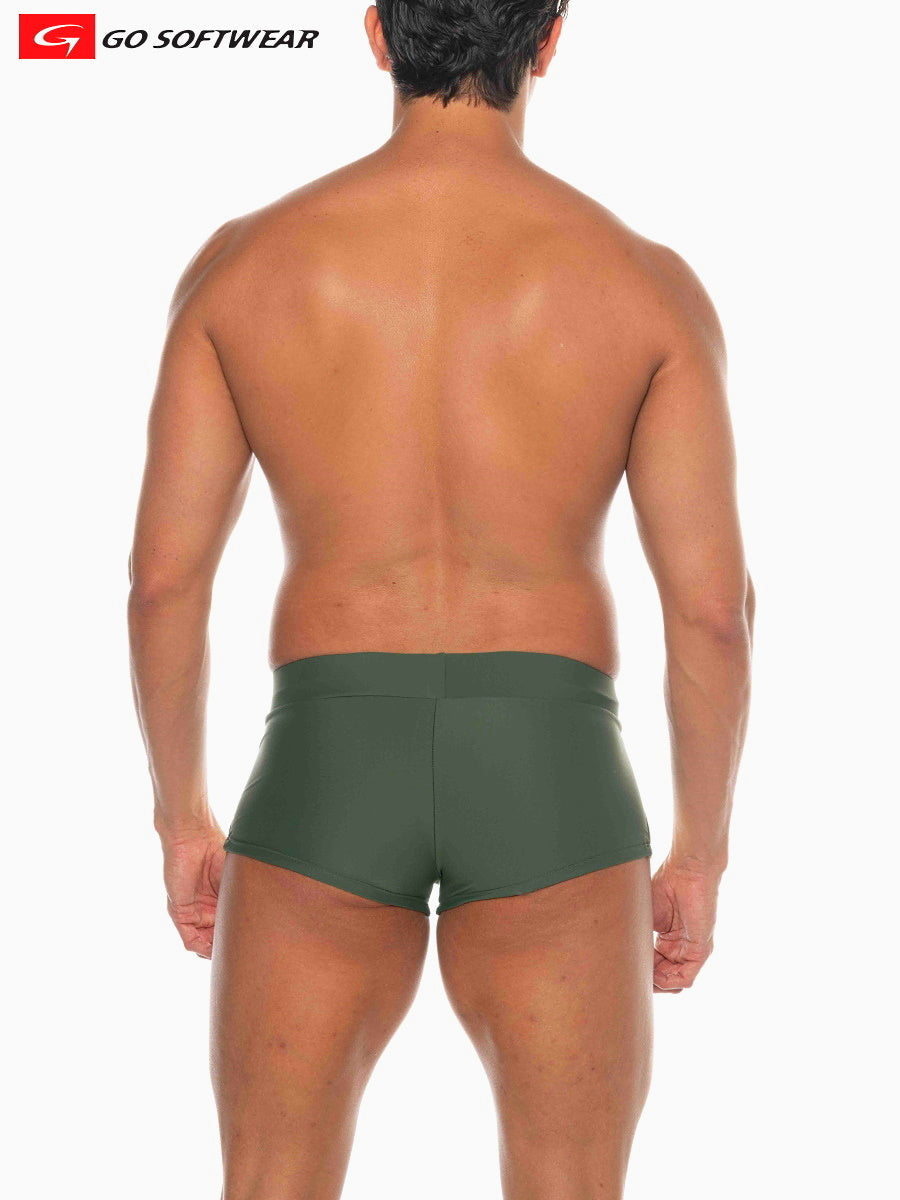 Go Softwear 4547 Men's Zanzibar Square-Cut Swim - Olive