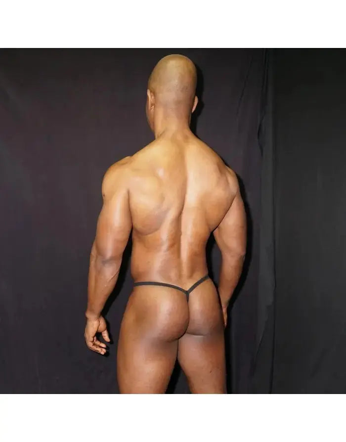 Arroyman Men's Graphite Rib G-String Bulge Thong Underwear RIB037L