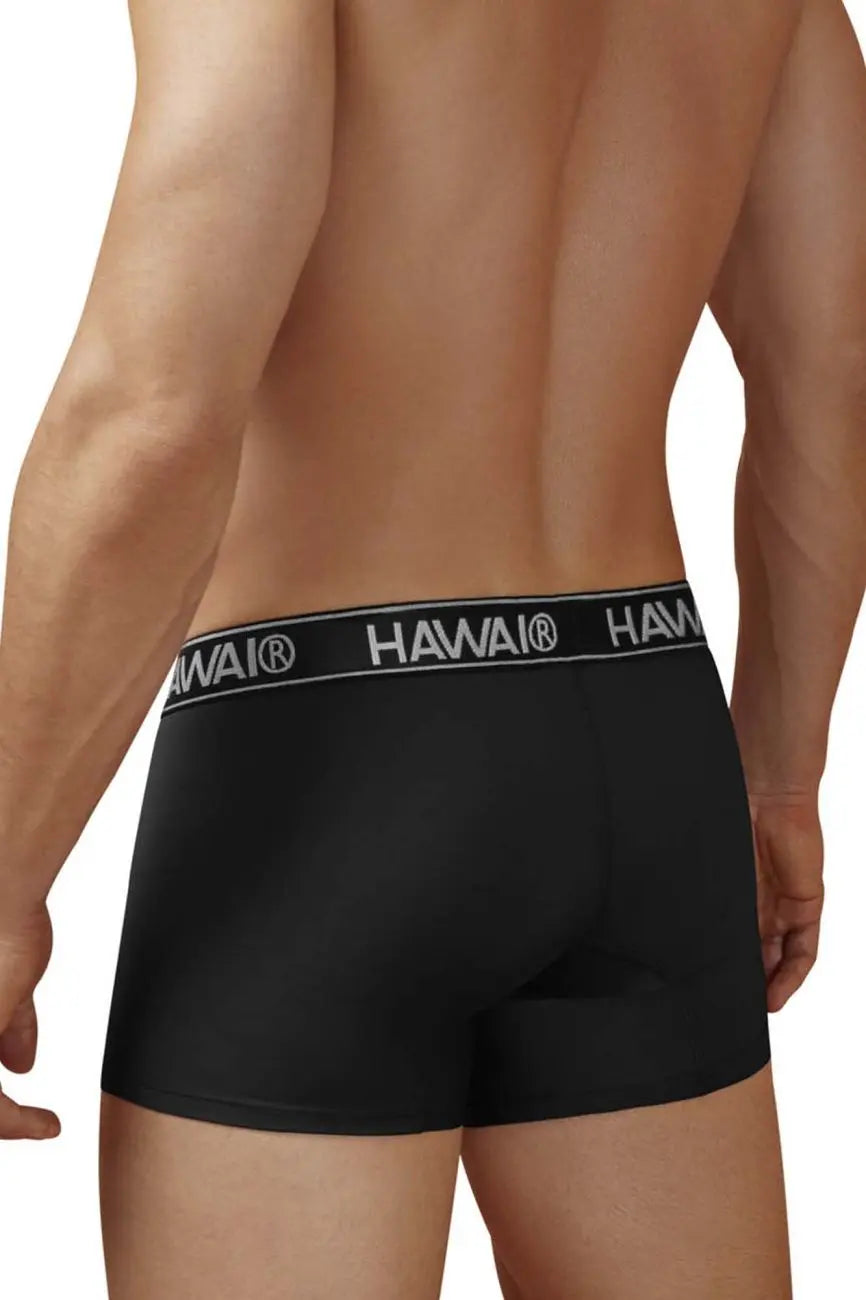 HAWAIR メンズ下着 41977 マイクロファイバー トランクス カラー ブラック-01