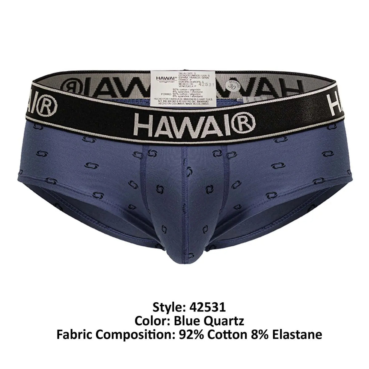 HAWAIR メンズ下着 42531 コットン混紡 ブリーフ カラー ブルークォーツ