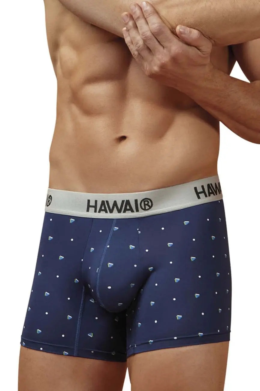HAWAI Men's Underwear 42570 Microfiber Trunks Color Dark Blue