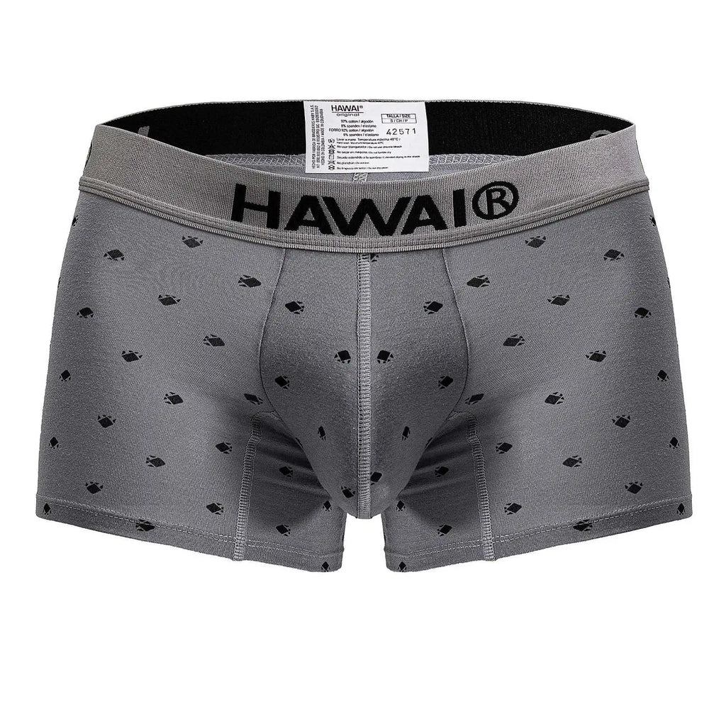 HAWAIR メンズ下着 42571 コットン混紡 トランクス グレー