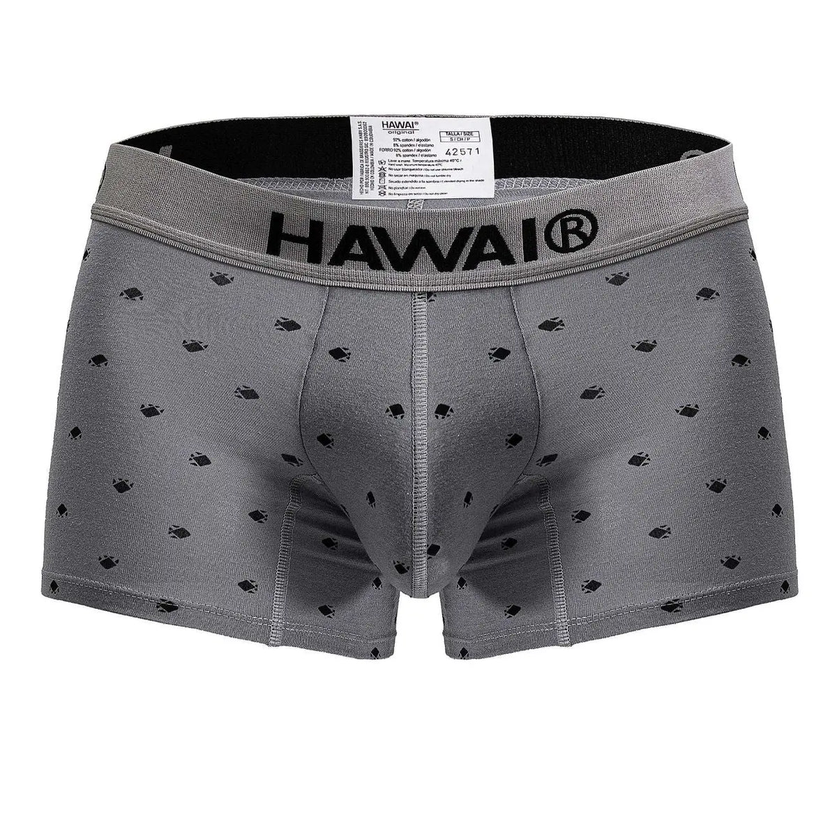 HAWAIR メンズ下着 42571 コットン混紡 トランクス グレー
