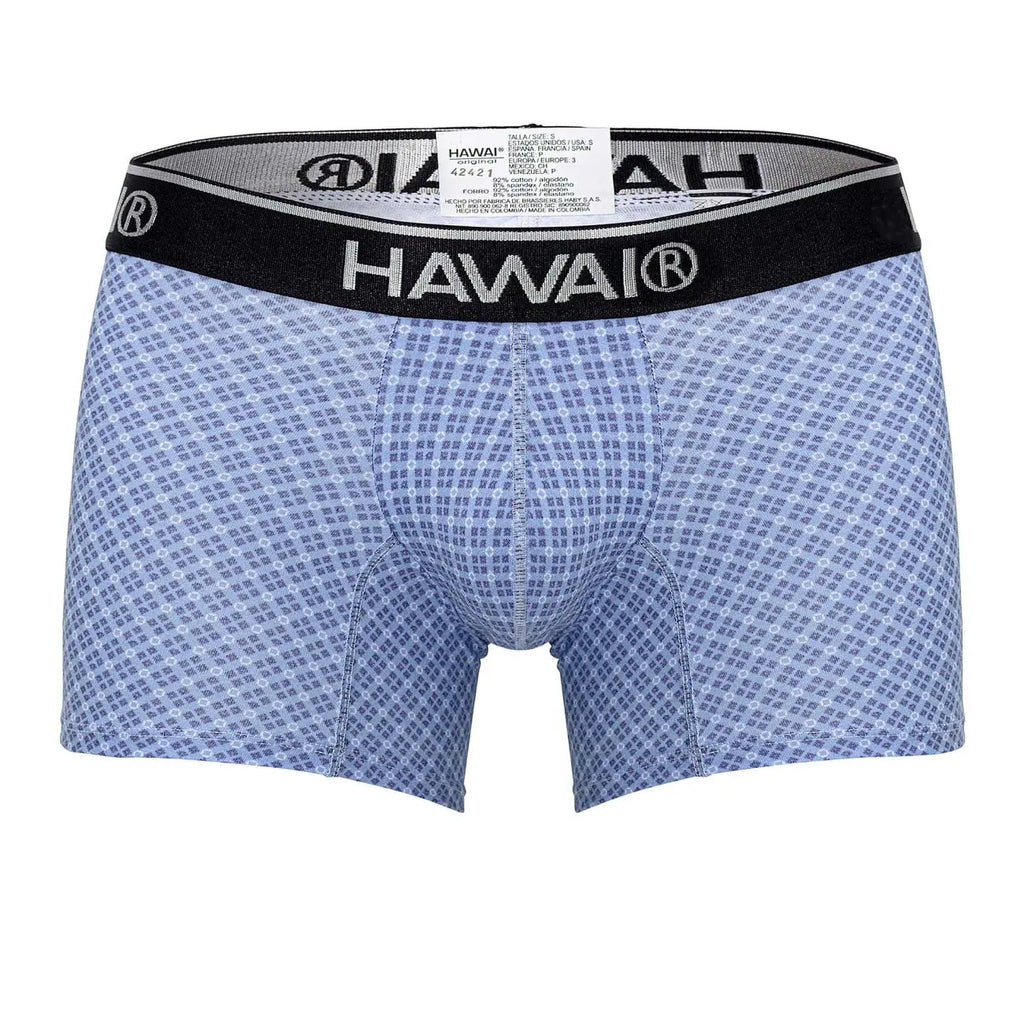 HAWAIR メンズ下着 42421 プリント トランクス ブルー