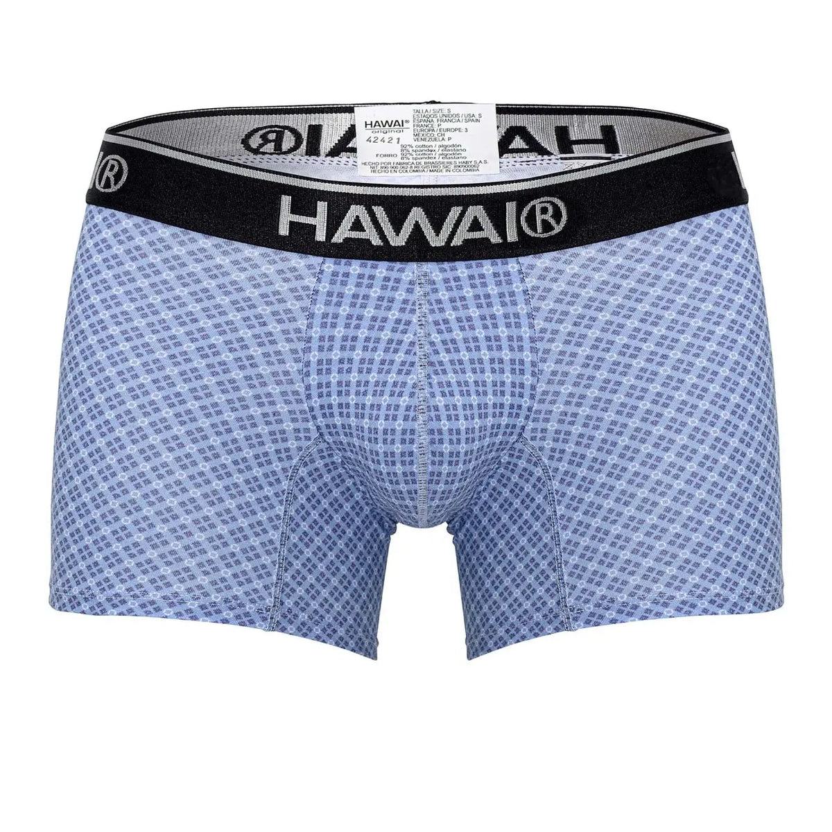 HAWAIR メンズ下着 42421 プリント トランクス ブルー