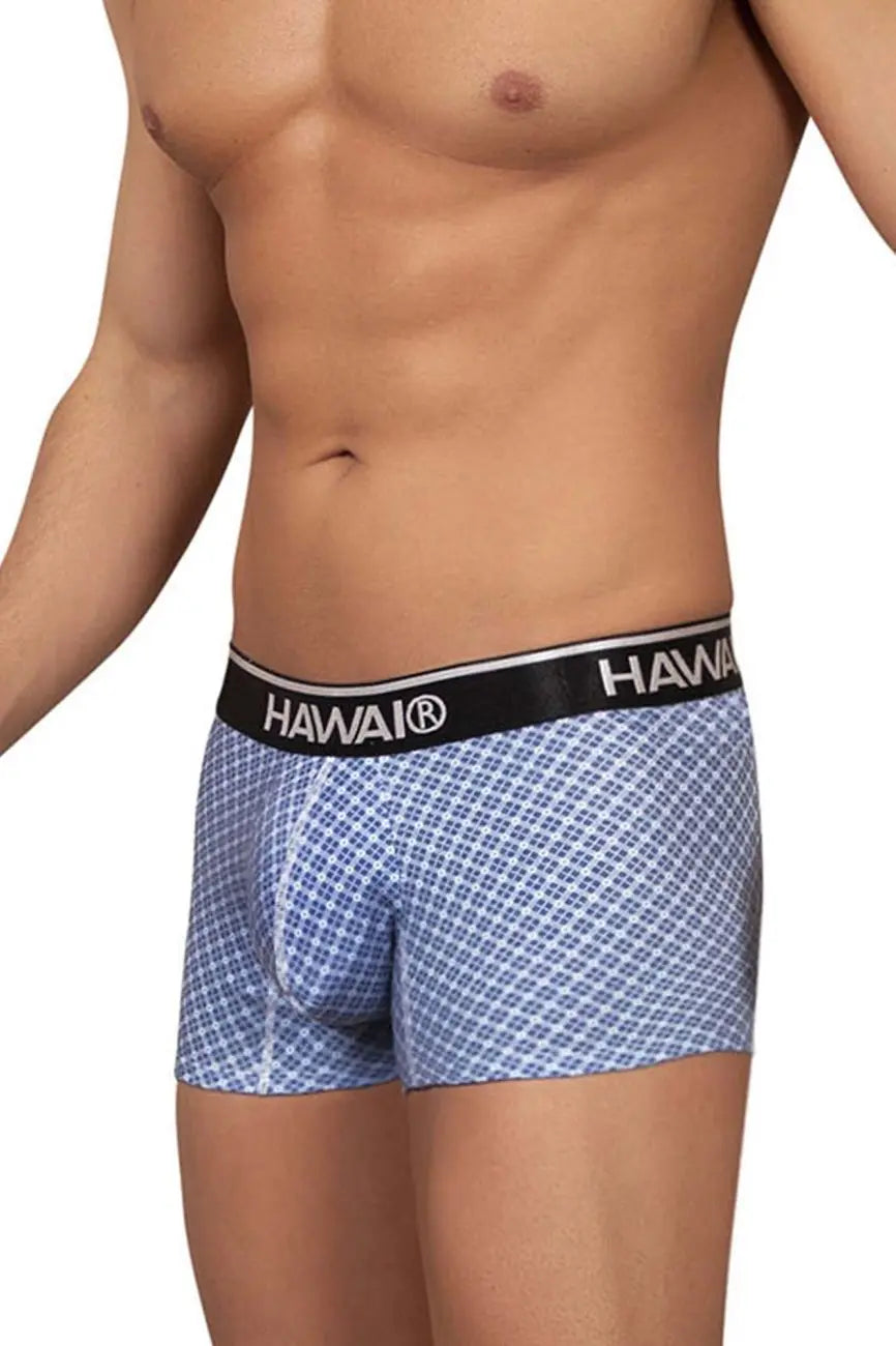 HAWAIR メンズ下着 42421 プリント トランクス ブルー