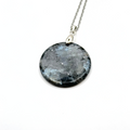 Round Natural Gemstone Plate Necklace