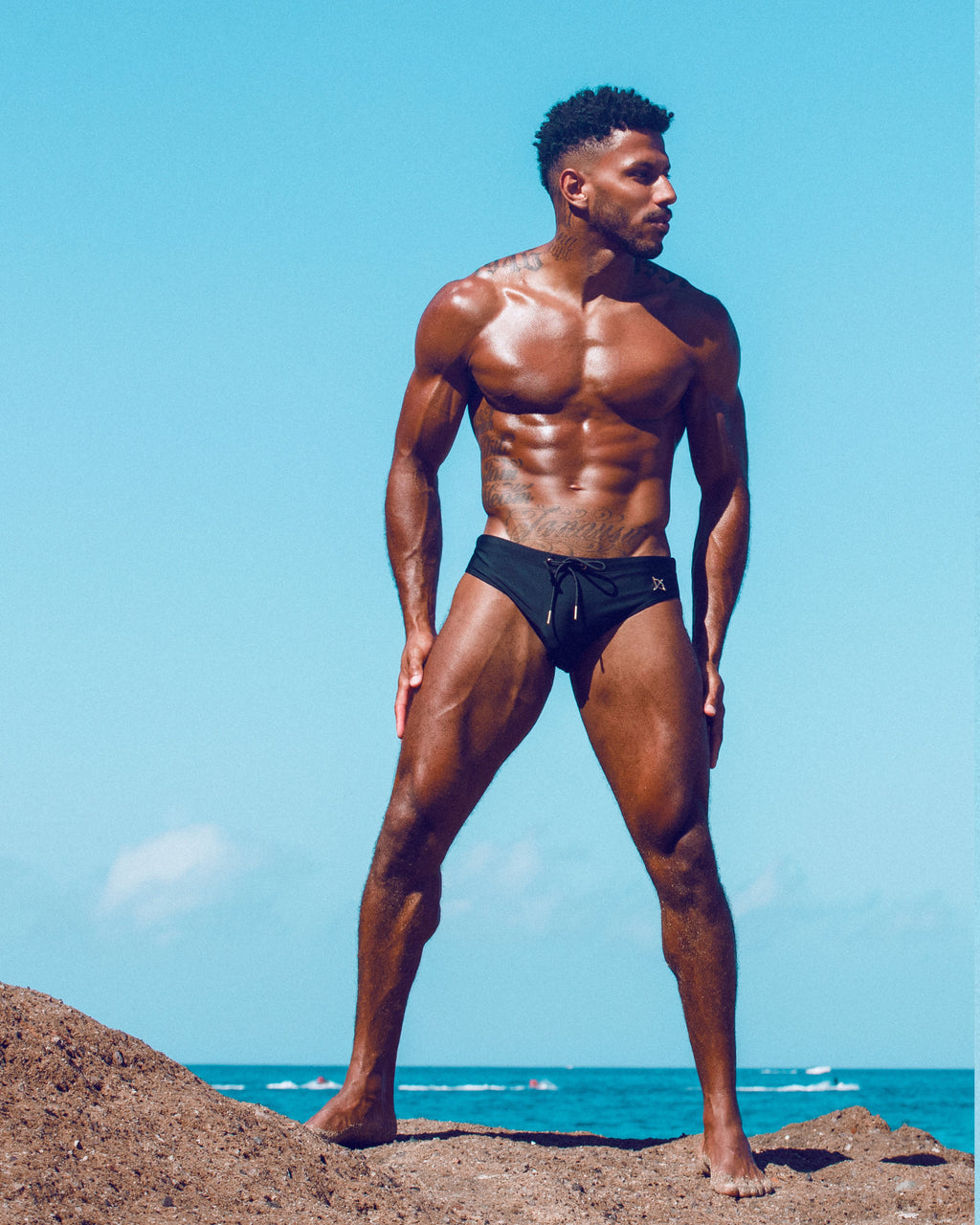 Apollo Swim Brief | Midnight Black | Sleek Fit, Signature Hardware