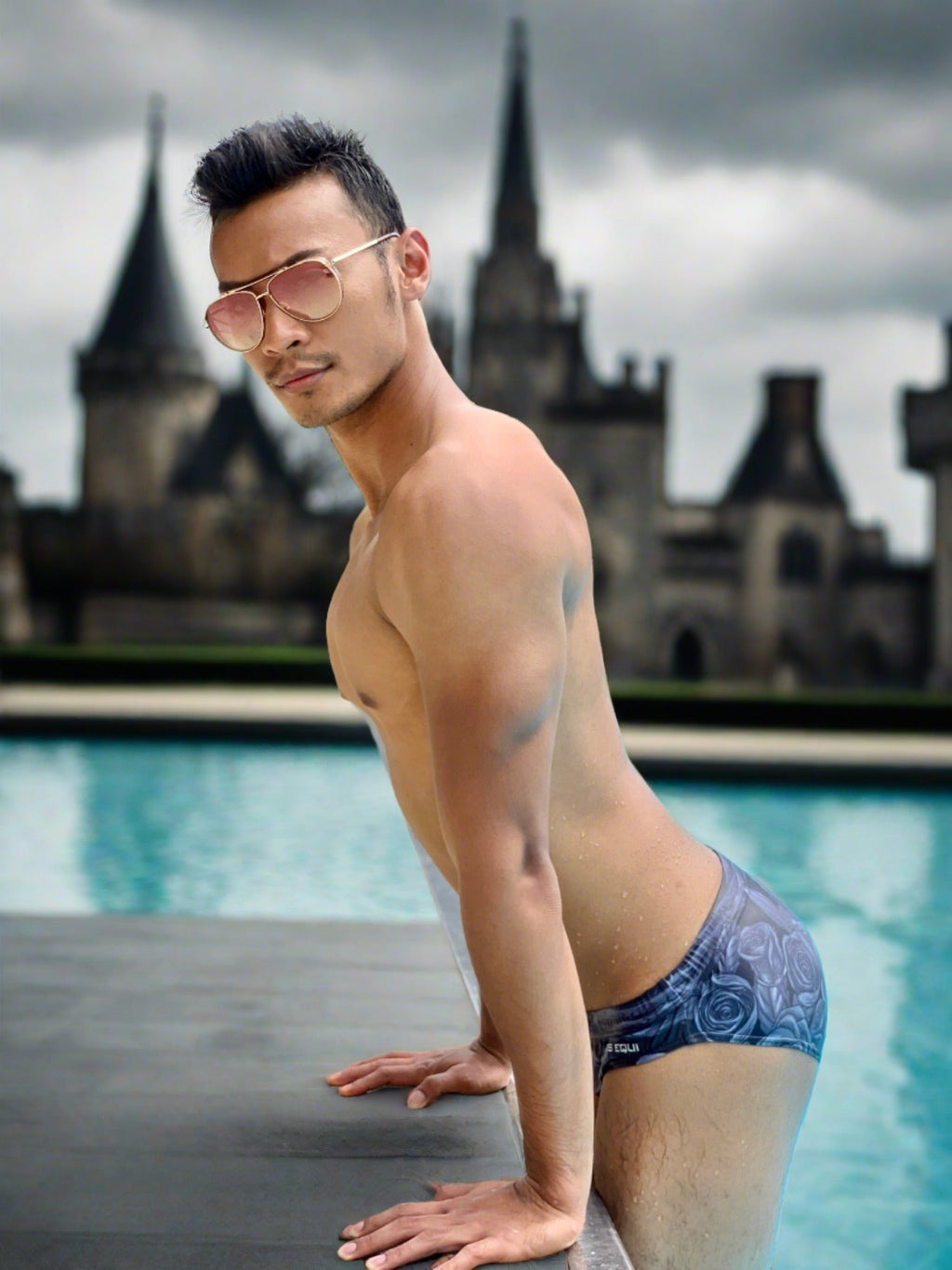 Maris Equi Black Rose Men's Swim Briefs
