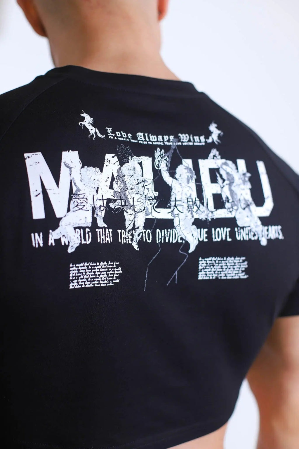 JJ Malibu Men's Muscle-Fit Crop Tee  - Malibu Angel
