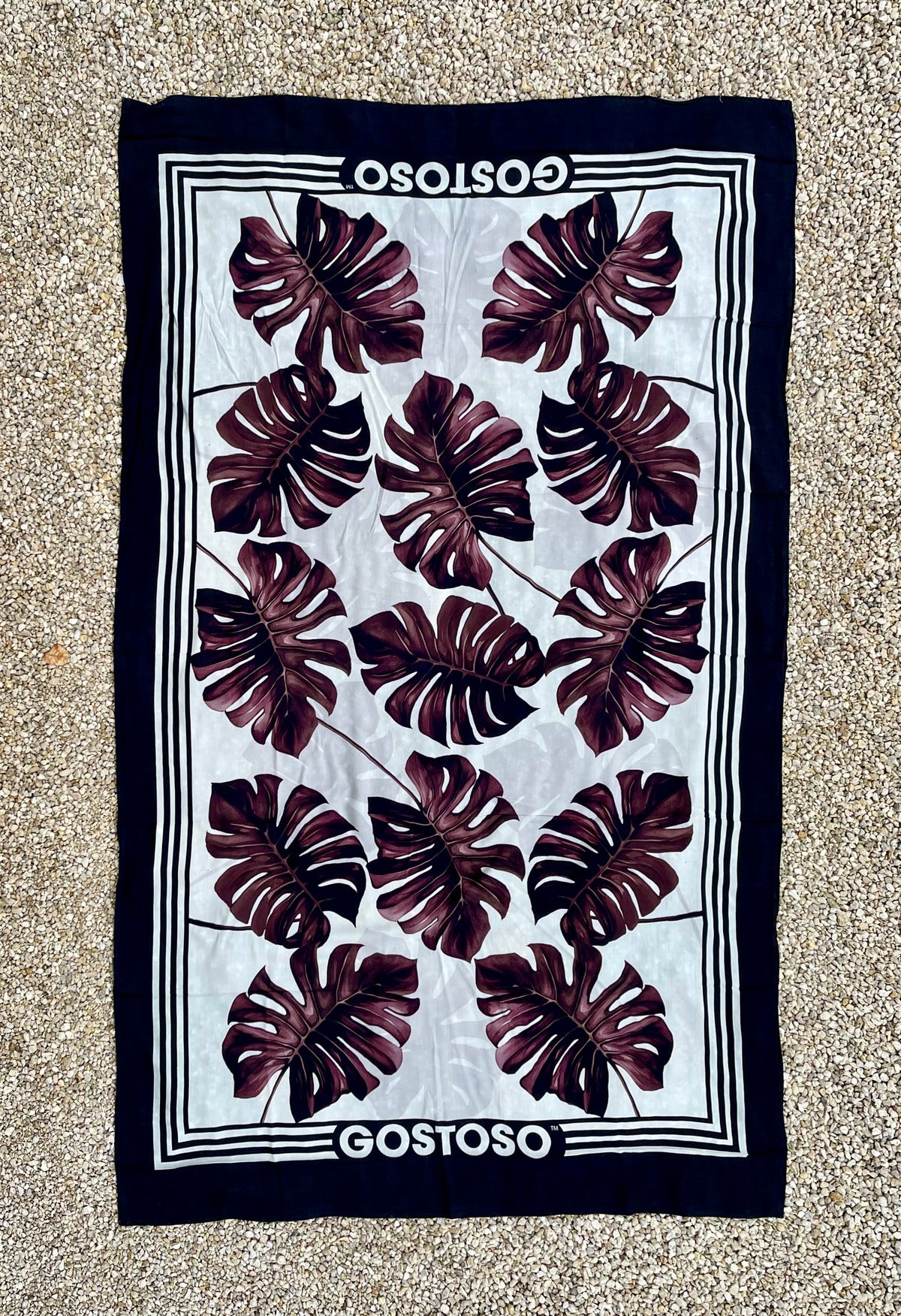 CA-RIO-CA Gostoso Monstera Canga de Praia- Brazilian Beach Towel (Sarong / Pareo)