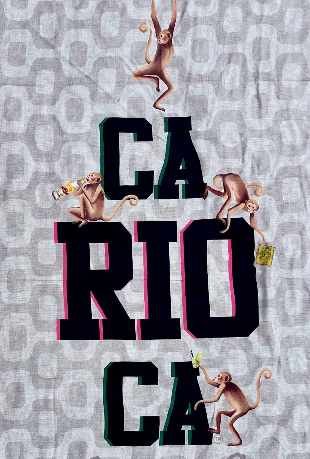 CA-RIO-CA Loco Monkey Canga de Praia- Brazilian Beach Towel (Sarong / Pareo)