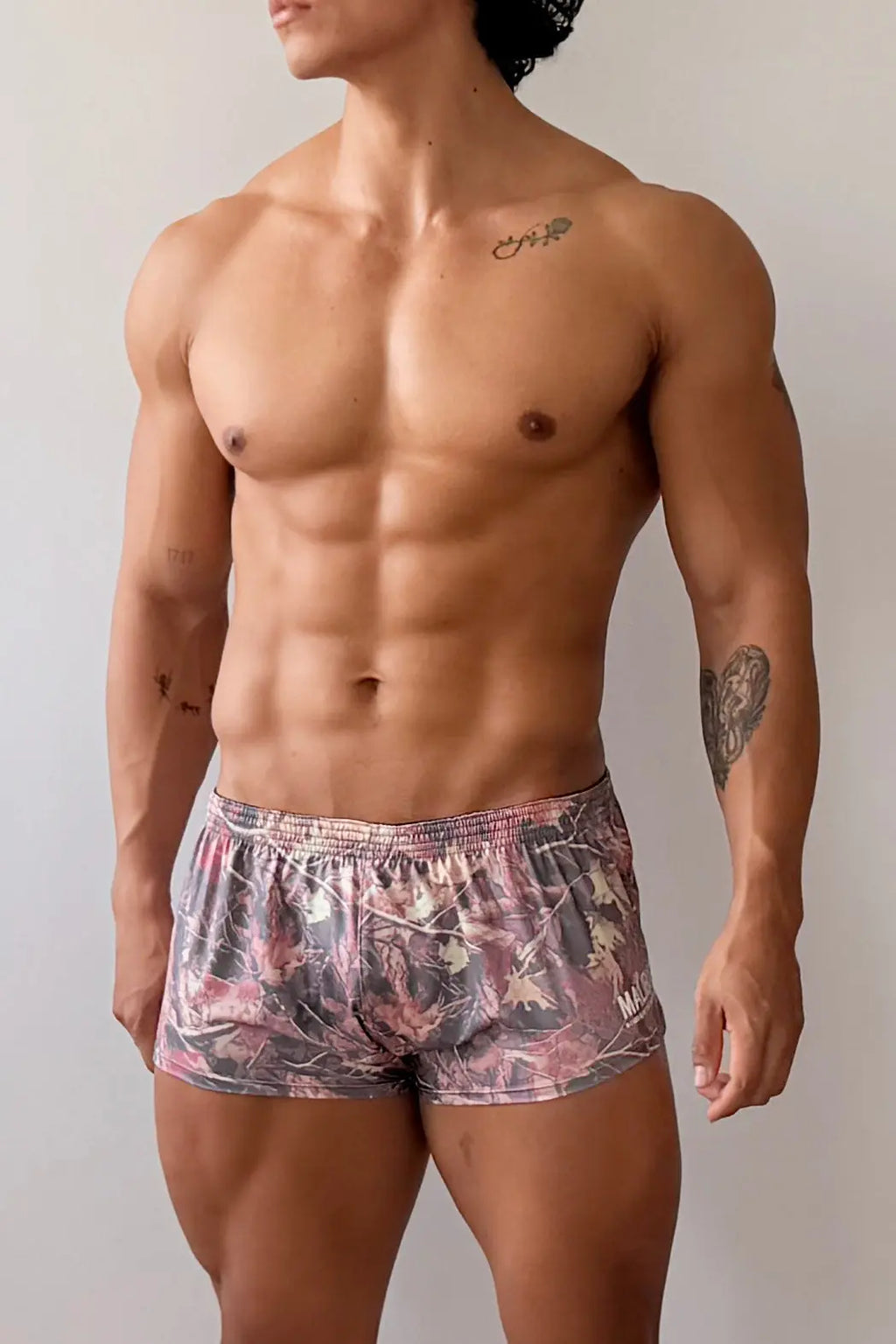 JJ Malibu Men's Stretch-It 2" Athletic Short Shorts - Autumn Camo
