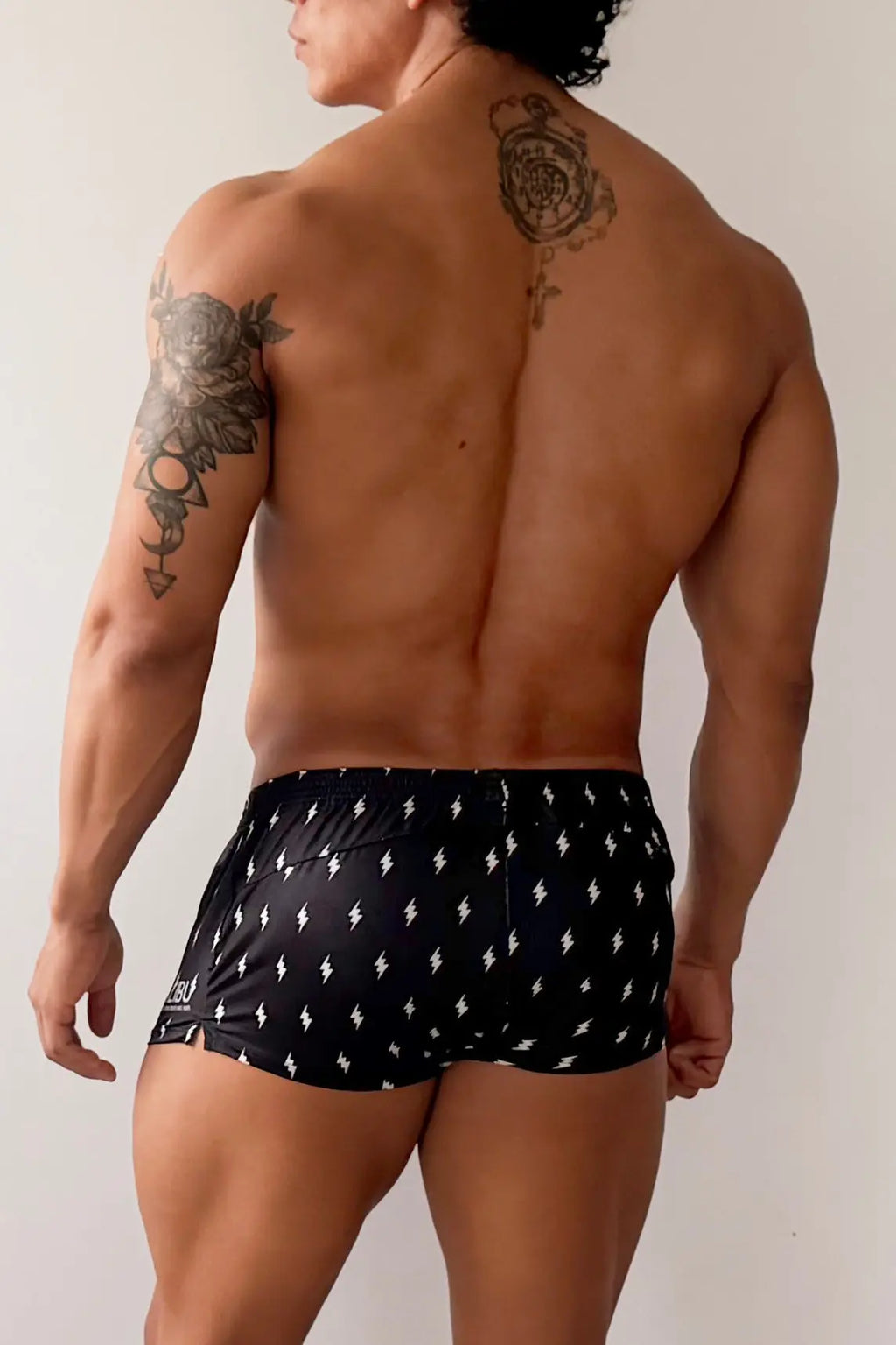 JJ Malibu Men's Stretch-It 2" Athletic Short Shorts - Lightning Bolts