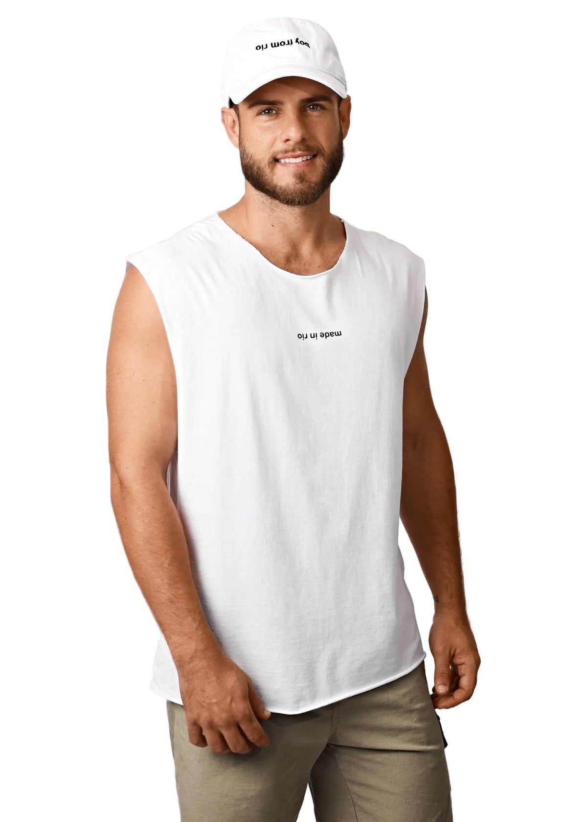 CA-RIO-CA made in rio (flip) - Men's Cotton Sleeveless T-Shirt