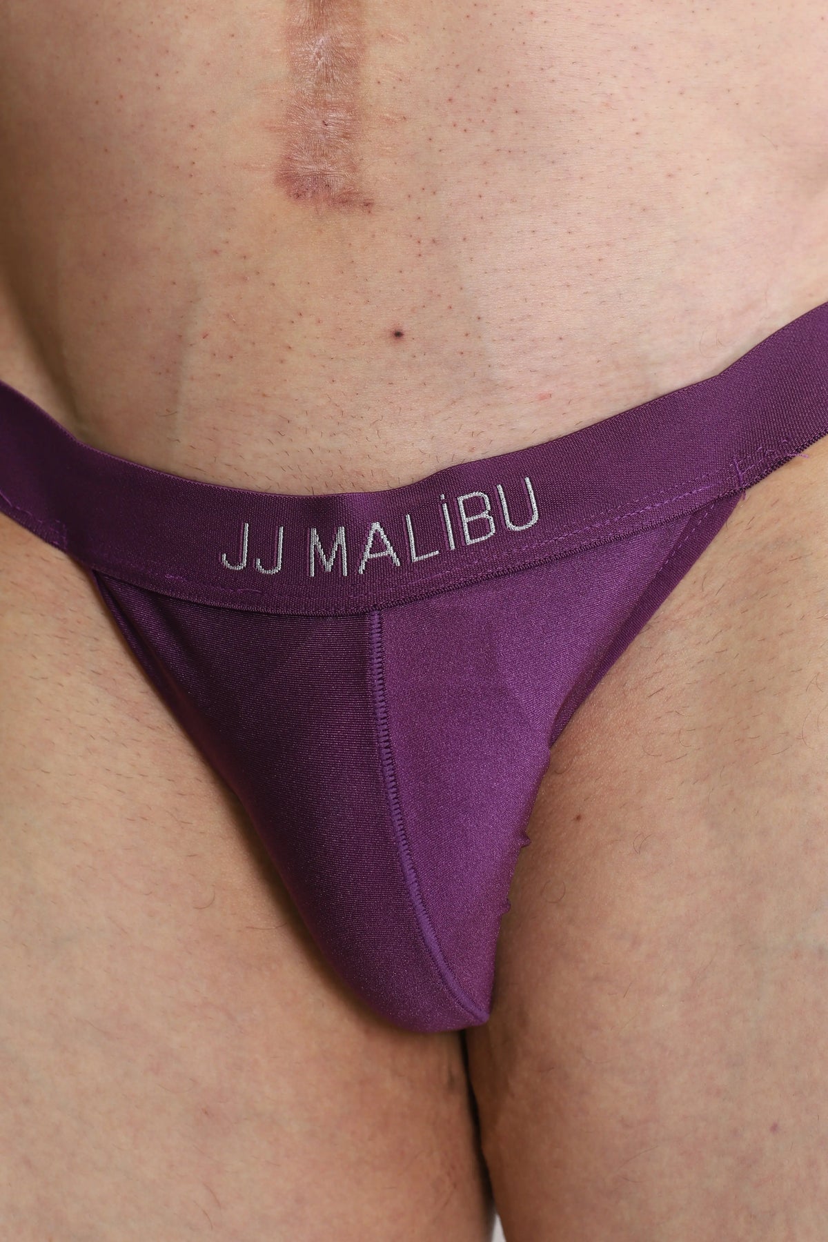 JJ Malibu Men's Deep Back V Jockstrap - Plum Purple
