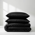 Satin Quilt Cover - Luxury Black