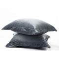 Fur Velvet European Pillowcase Set - Charcoal