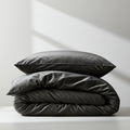 Fur Velvet Quilt Cover - Charcoal