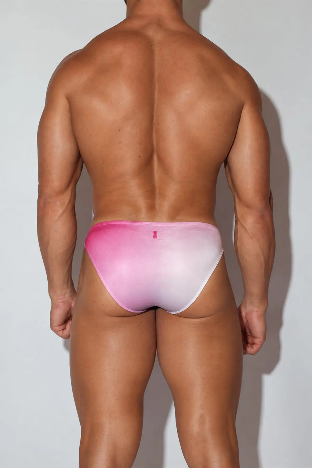 JJ Malibu Men's Slimmer Bulge Briefs - Pink Gradient
