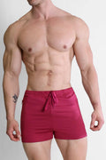 JJ Malibu Men's Karma 2" Short Shorts with Zipper Pockets - Magenta