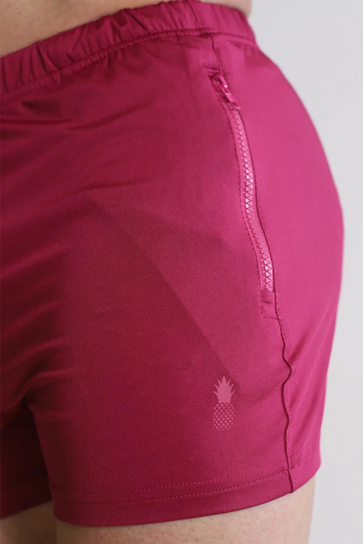 JJ Malibu Men's Karma 2" Short Shorts with Zipper Pockets - Magenta