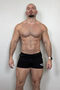 JJ Malibu Men's Varsity 2" Short Shorts with Zipper Pocket  - Midnight Black