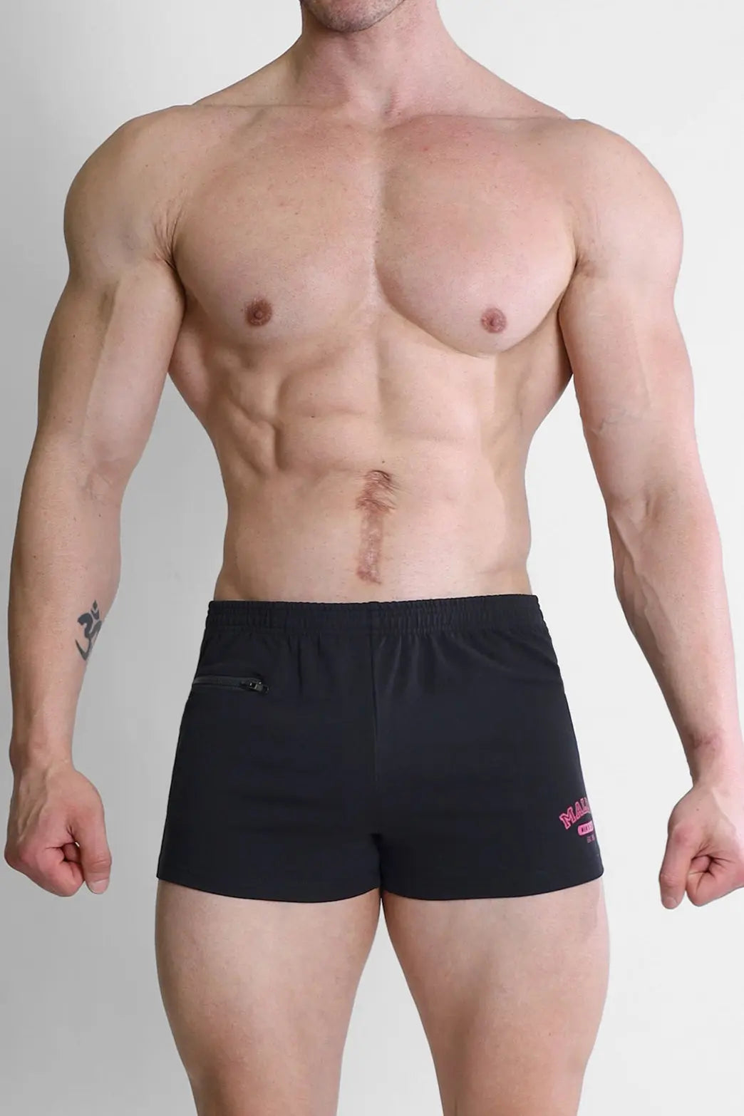 JJ Malibu Men's Varsity 2" Short Shorts with Zipper Pocket  - Versatile