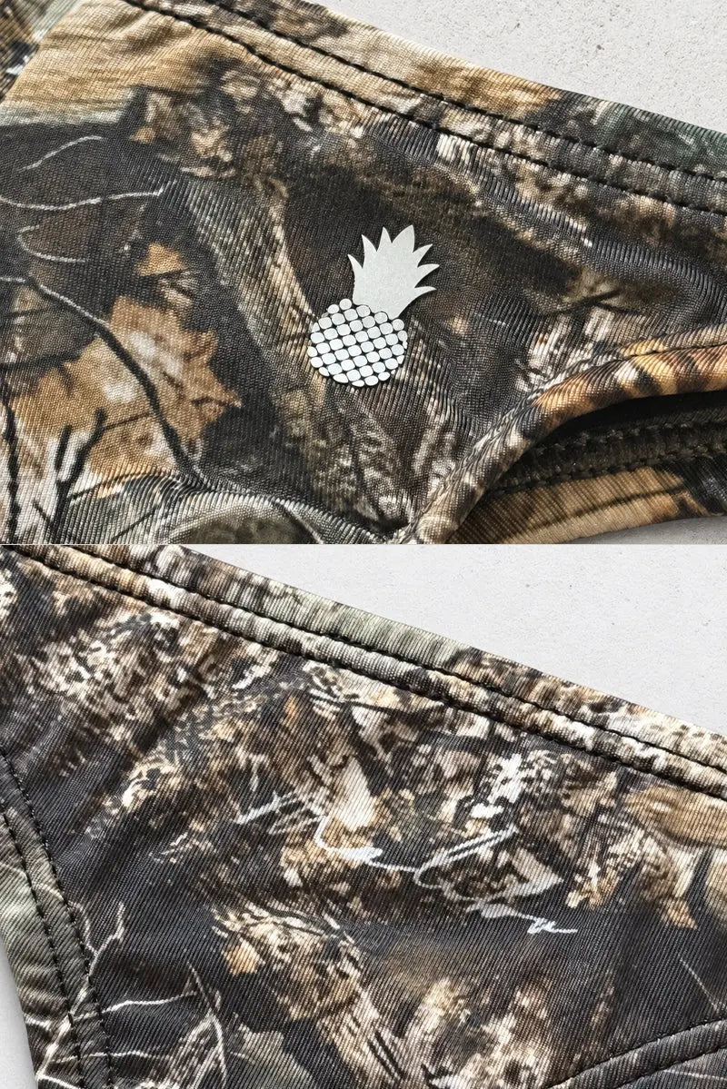 JJ Malibu Men's Cheeky Classic G-String Thong - Dark Leaf Camo