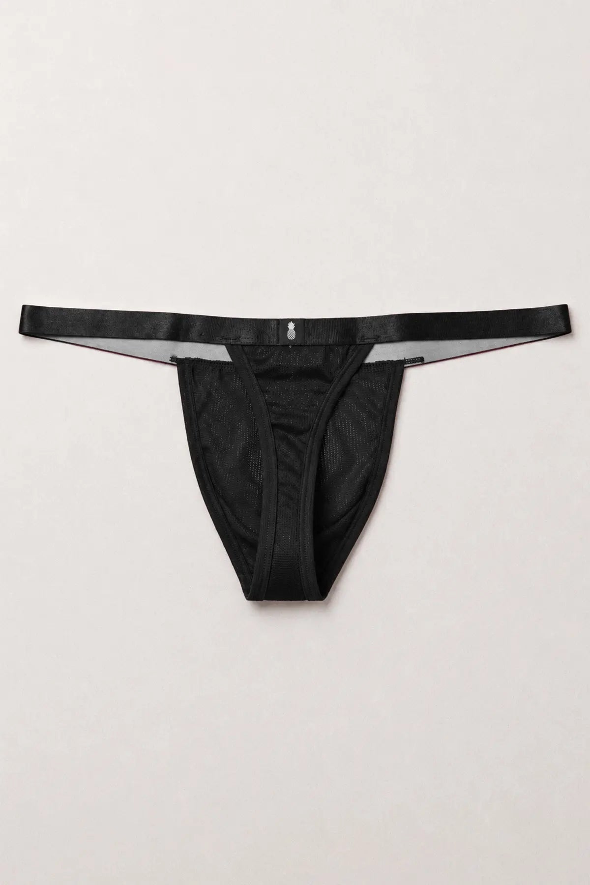 JJ Malibu Men's Now-or-Never Mesh Thong - Black Licorice