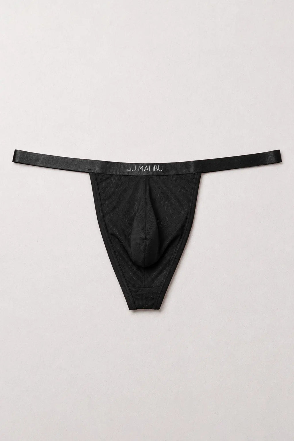 JJ Malibu Men's Now-or-Never Mesh Thong - Black Licorice