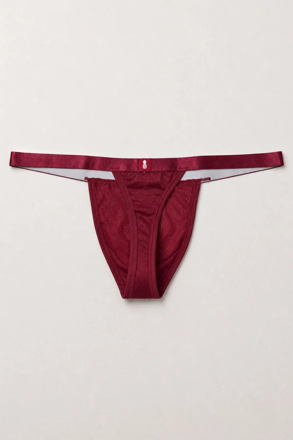 JJ Malibu Men's Now-or-Never Mesh Thong - Cherry