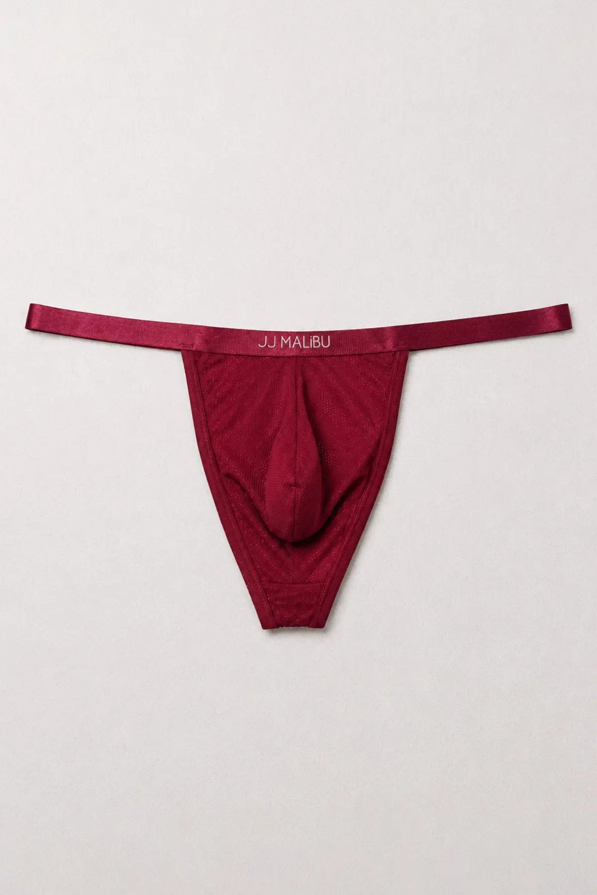 JJ Malibu Men's Now-or-Never Mesh Thong - Cherry