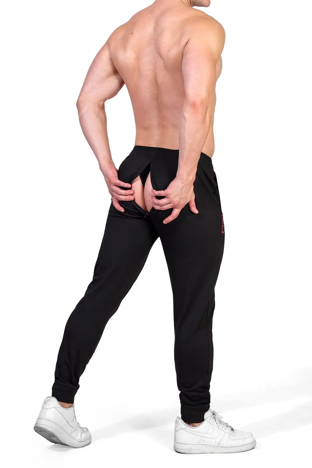 JJ Malibu Men's Peek-A-Boo Joggers - Black
