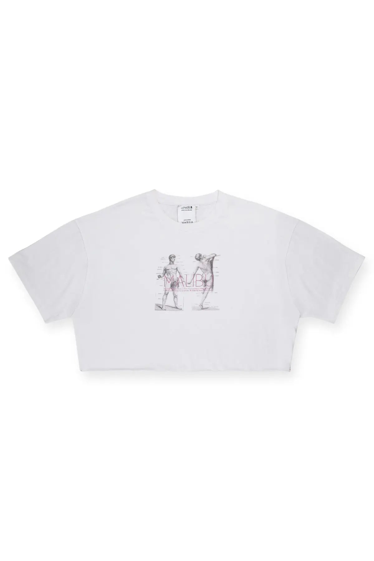 JJ Malibu Men's Vintage-Washed Drop-Shoulder Crop Tee - Anatomy
