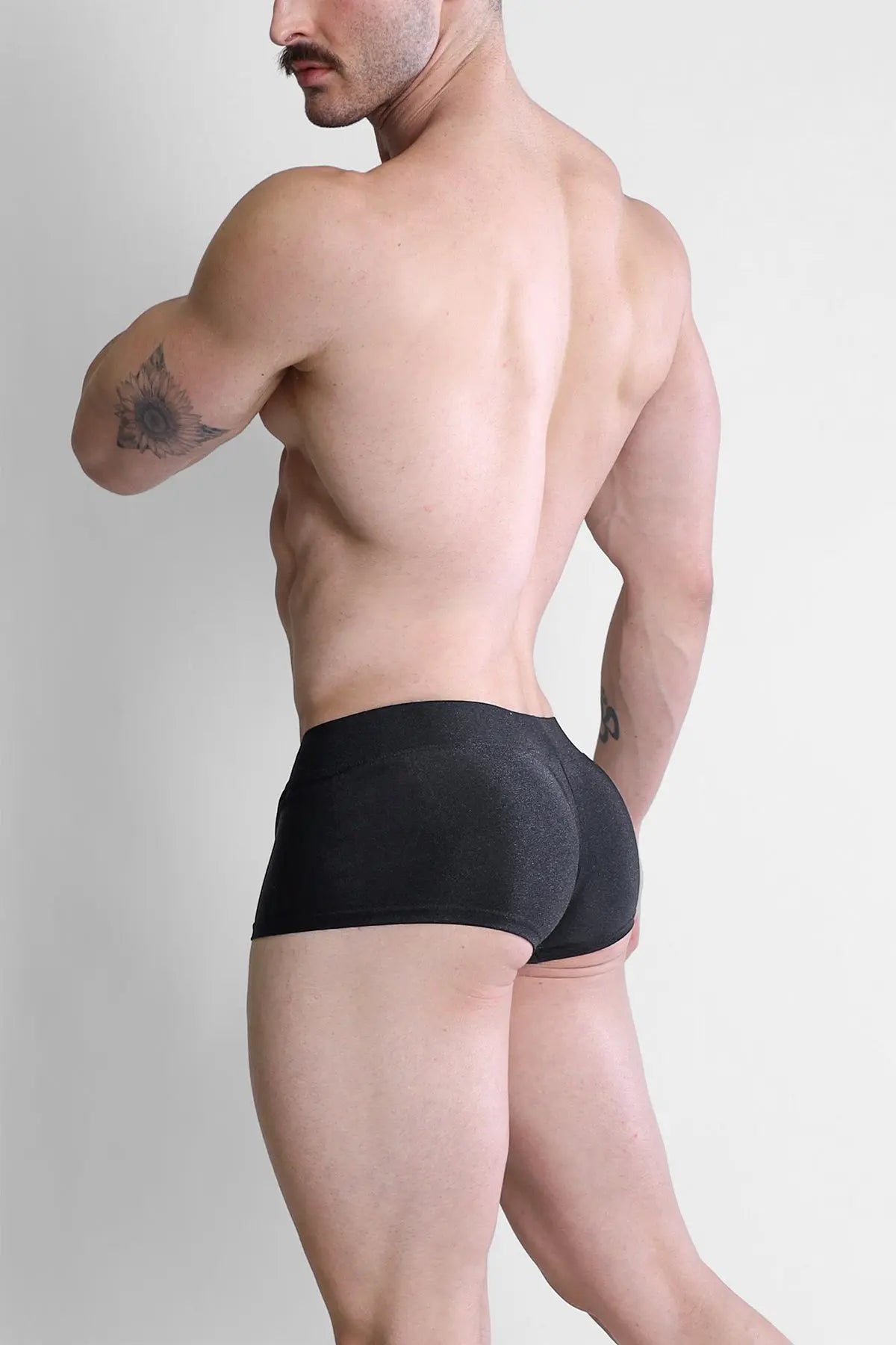 JJ Malibu Men's Dynamic Sheen Boxer Briefs - Midnight Black