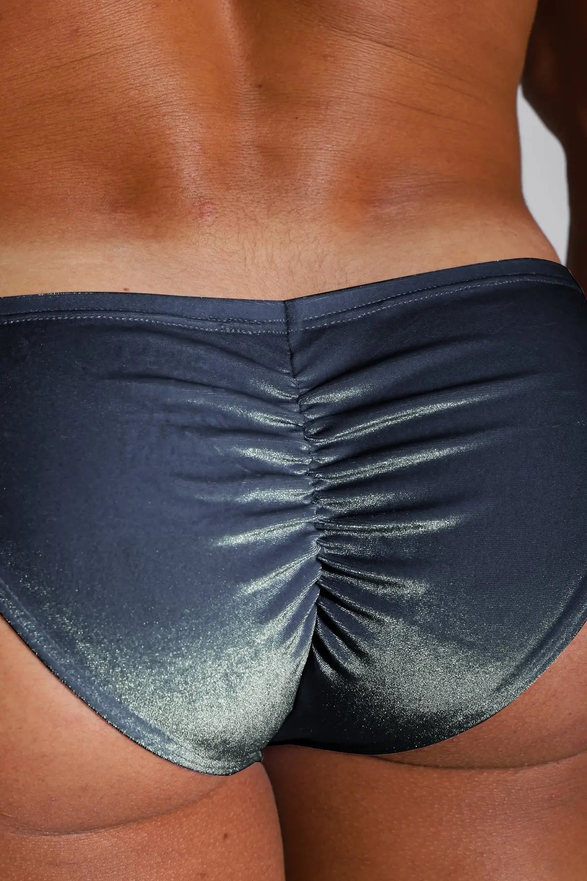 JJ Malibu Men's Velvety Scrunch-Butt Bikini Briefs - Blue