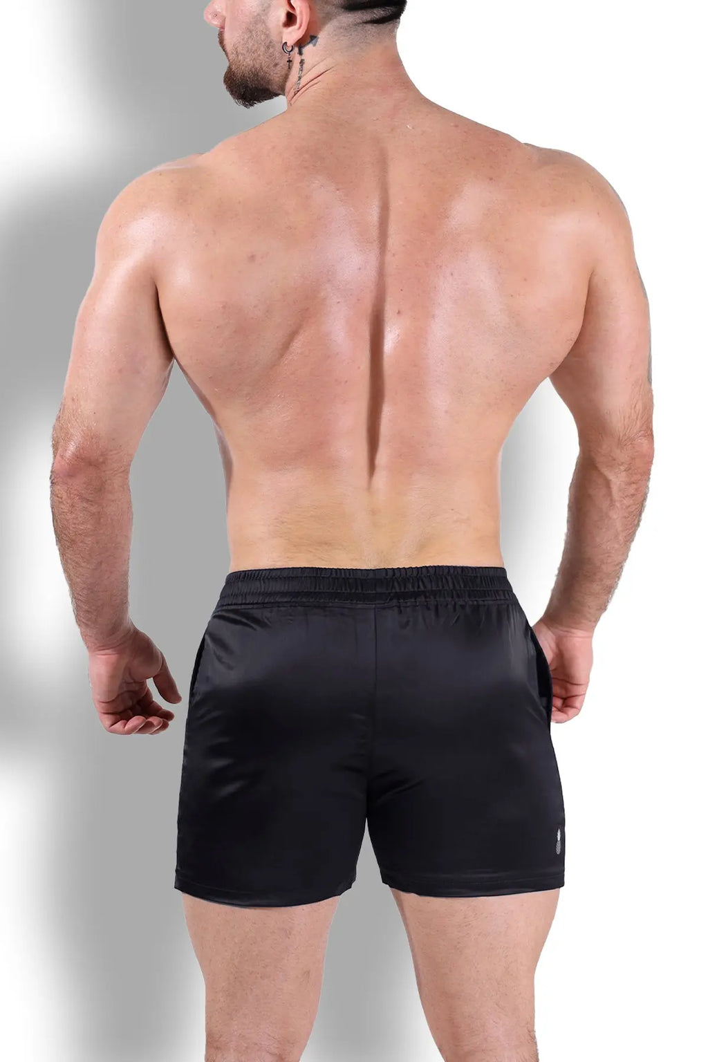 JJ Malibu Men's ShimmerFlex Active Shorts - Midnight Black