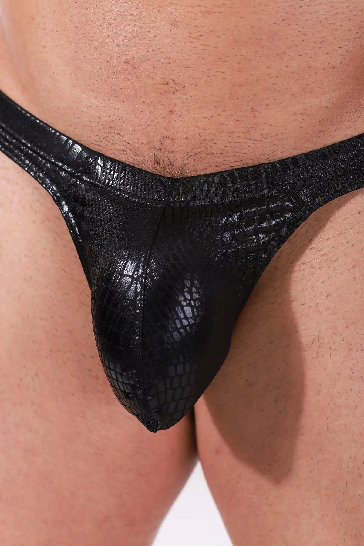 JJ Malibu Metallica Men's with Bulge Pouch - Midnight Croc