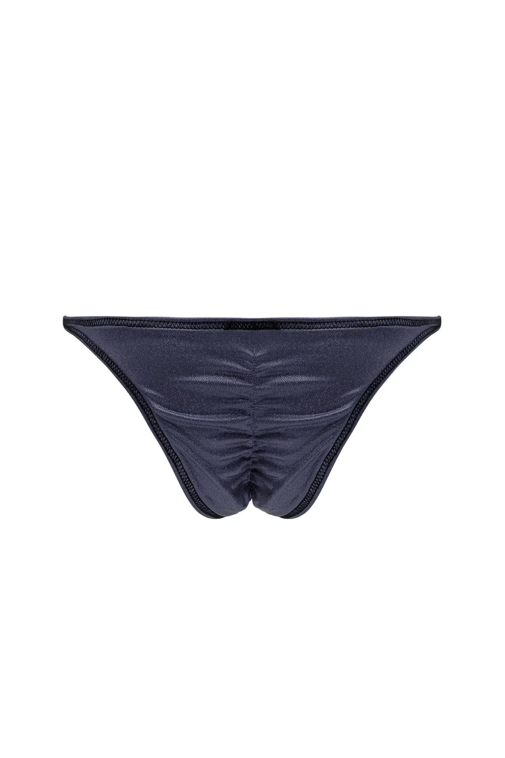 JJ Malibu Men's Luna Scrunch-Butt Thong - Metallic Black