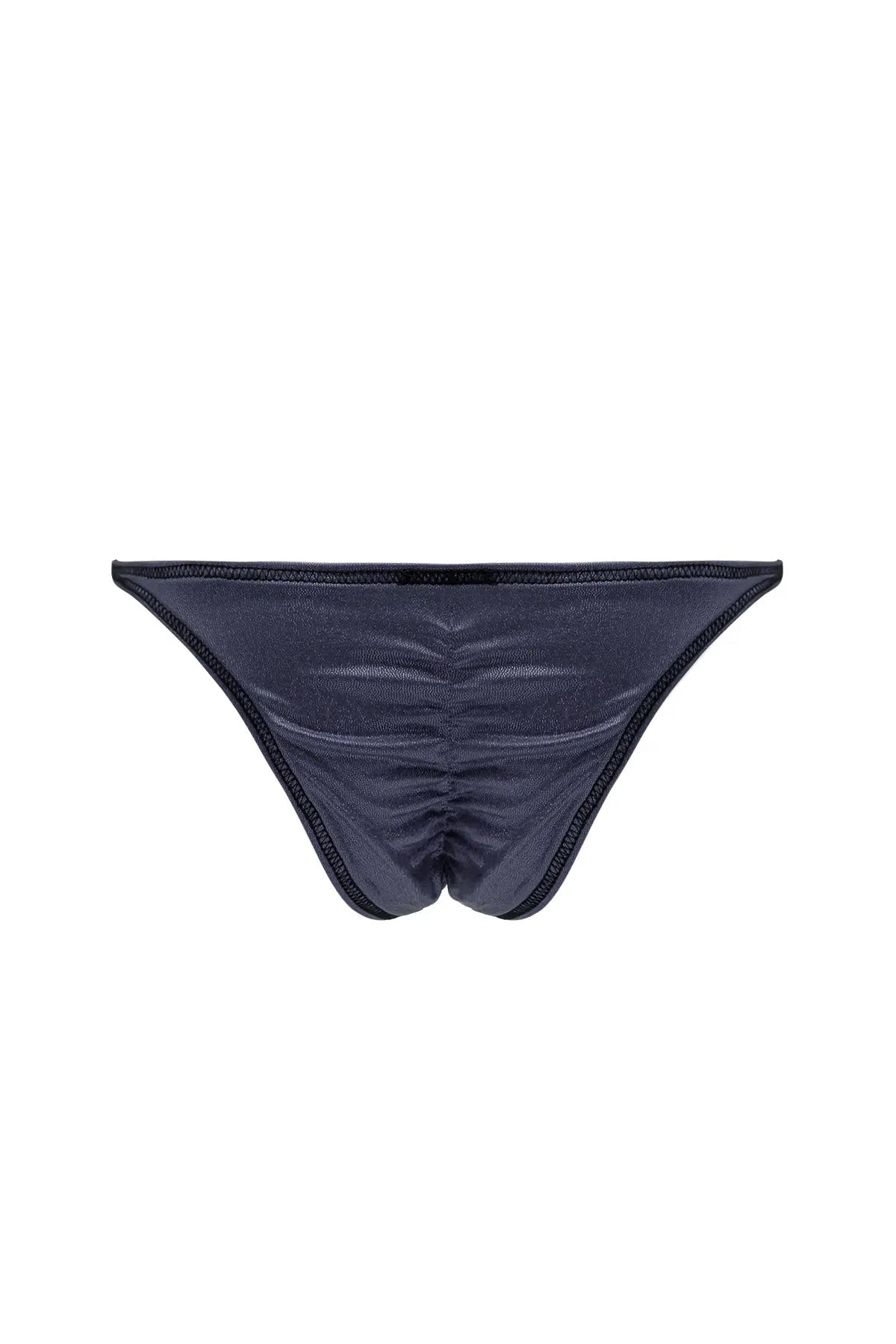 JJ Malibu Men's Luna Scrunch-Butt Thong - Metallic Black