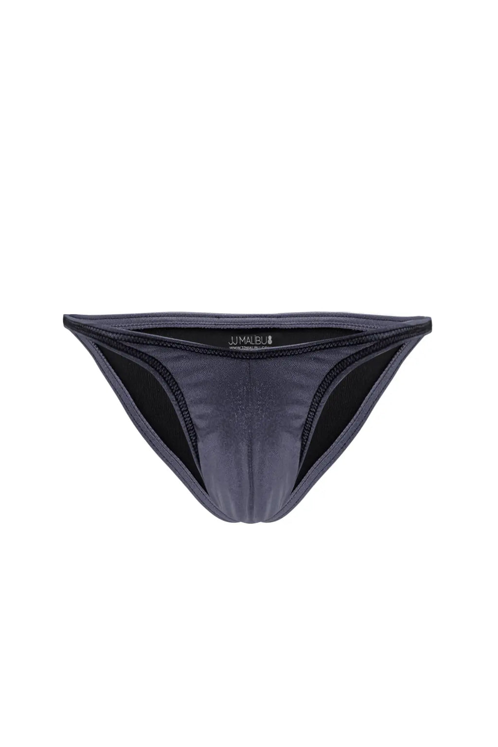 JJ Malibu Men's Luna Scrunch-Butt Thong - Metallic Black