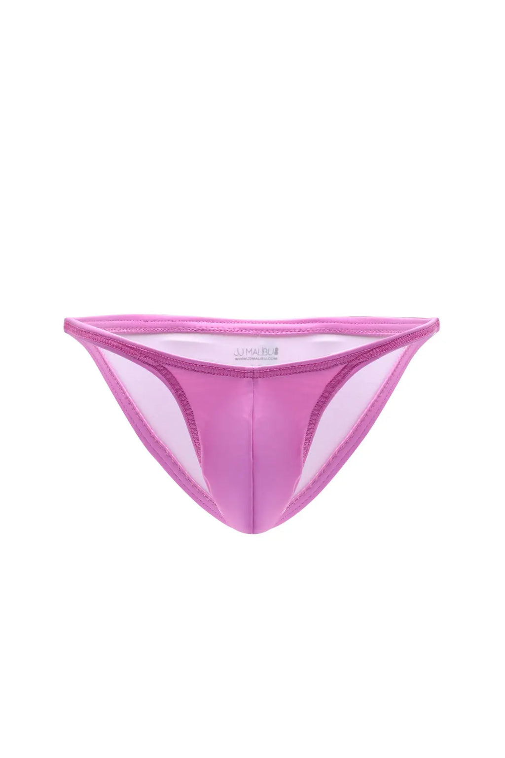 JJ Malibu Men's Soft Vegan Leather Scrunch-Butt Briefs - Pink