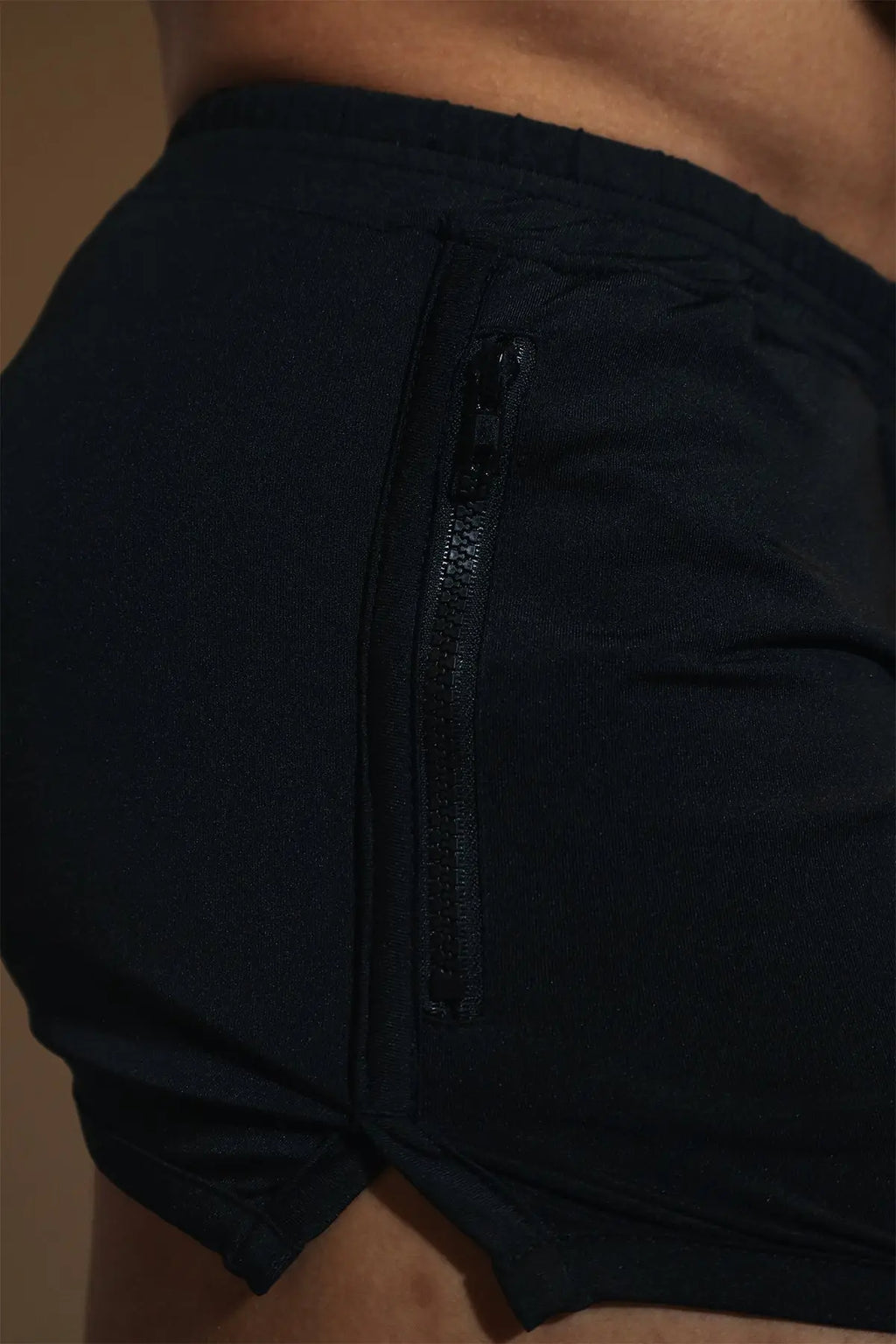JJ Malibu Men's 2" Side Split Booty Shorts - Midnight Black