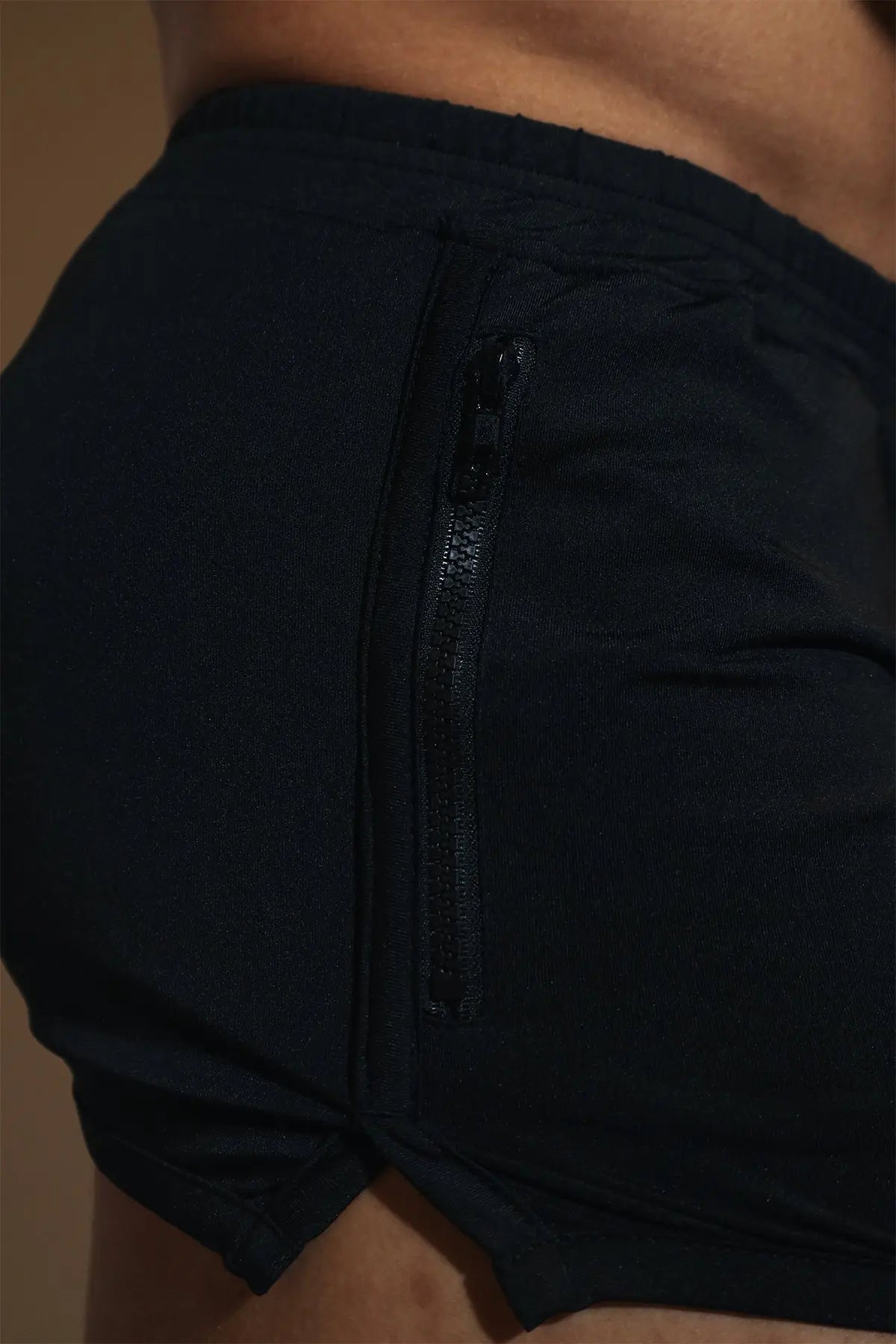 JJ Malibu Men's 2" Side Split Booty Shorts - Midnight Black