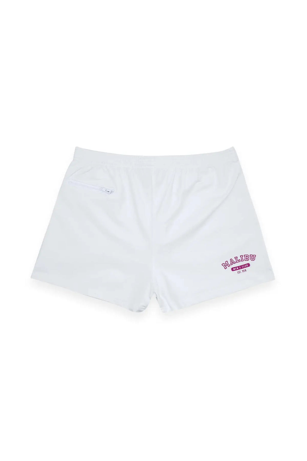 JJ Malibu Men's Peek-A-Boo Varsity 2" Short Shorts  -  Marshmallow