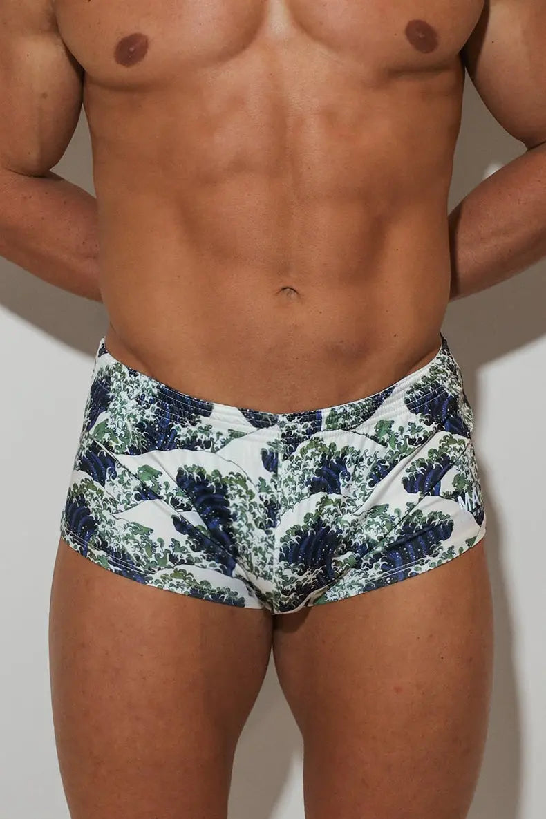 JJ Malibu Men's Stretch-It 2" Athletic Short Shorts - Waves